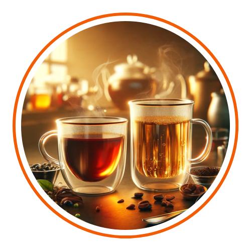 فناجين شاي وقهوة