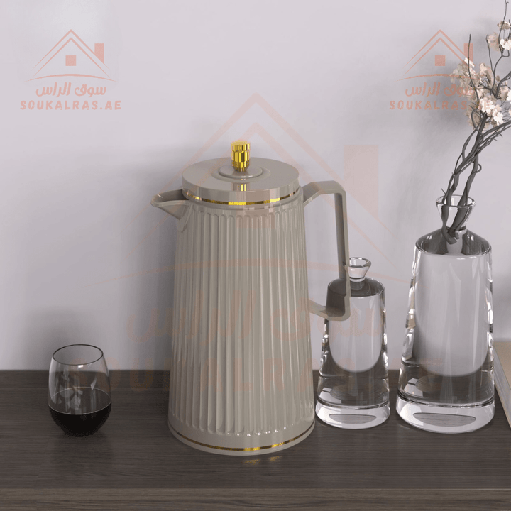 1 Liter Legand Dallah | Keeps Heat for 12 Hours Guarantee | ESMA Certified | Premium Arabic Coffee Pot | 3 Years Warranty - Souk Al RasFlasks and Thermos