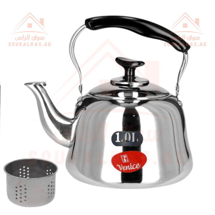 1 Liter Stainless Steel Whistling Kettle|High - quality - Souk Al RasCookware