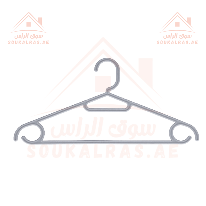 10 - Piece Plastic Durable Non - Slip Cloth Hanger Set - Grey - Souk Al RasHousehold