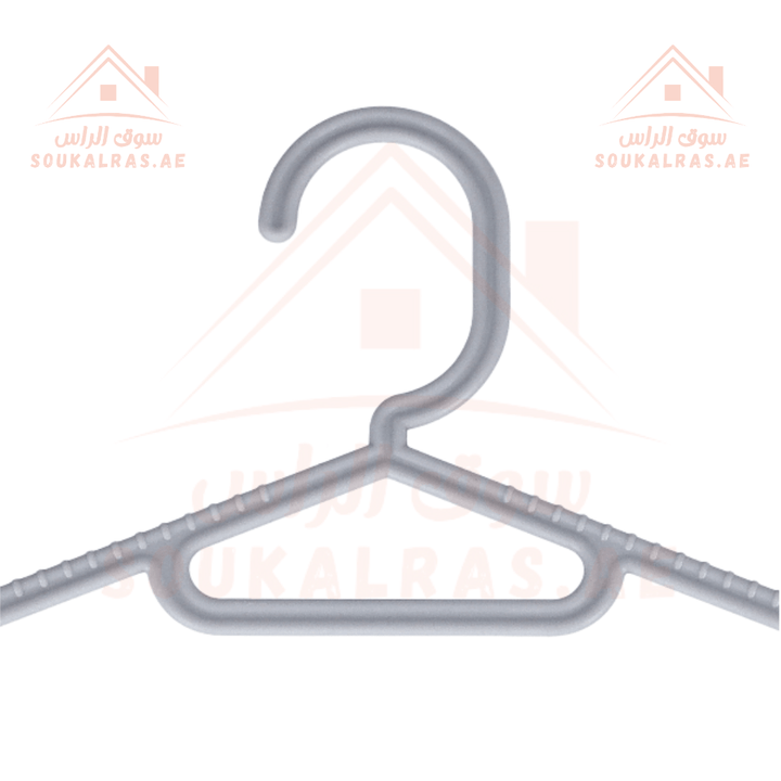 10 - Piece Plastic Durable Non - Slip Cloth Hanger Set - Grey - Souk Al RasHousehold