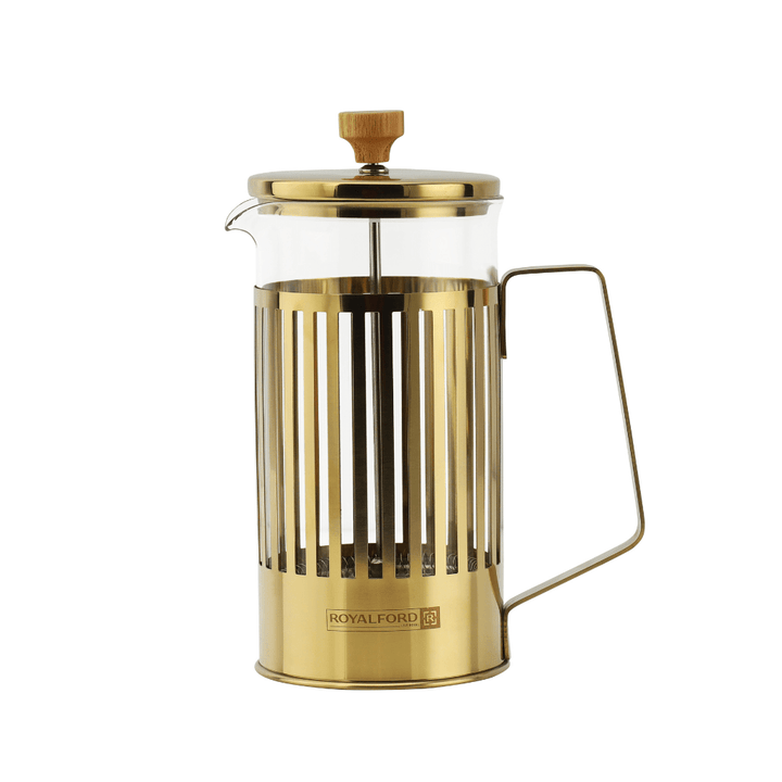 1000ml French Press Coffee Maker - Borosilicate Glass Jar - Stainless Steel Frame - Souk Al RasCookware