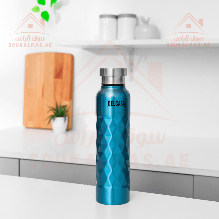 1000ml Stainless Steel Water Bottle | Double Wall Insulation for Hot & Cold Drinks - Souk Al RasWater Bottles