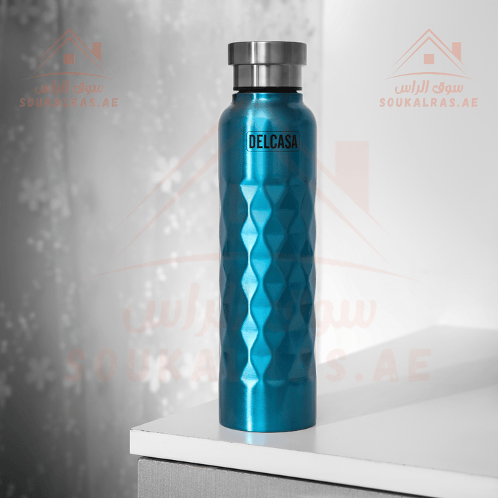 1000ml Stainless Steel Water Bottle | Double Wall Insulation for Hot & Cold Drinks - Souk Al RasWater Bottles