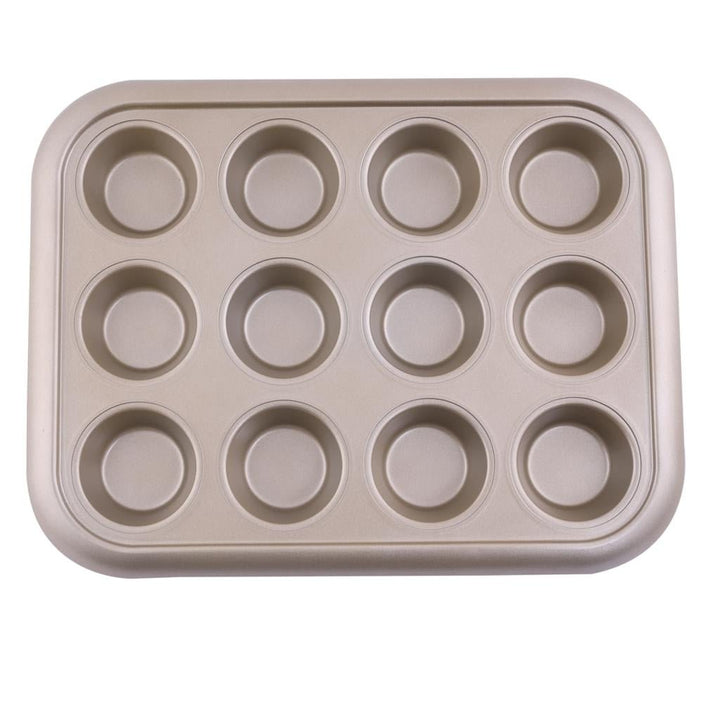 12 Cup Muffin Pan - Oven - Safe Muffin and Cupcake Tray 38 x 29.5 x 3.5 cm - Souk Al RasBakeware