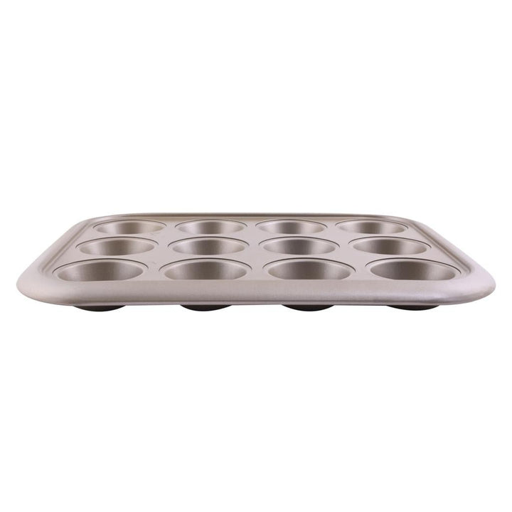 12 Cup Muffin Pan - Oven - Safe Muffin and Cupcake Tray 38 x 29.5 x 3.5 cm - Souk Al RasBakeware