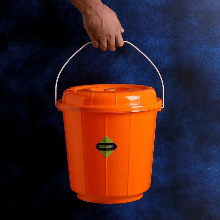 13L Plastic Bucket With Lid - Multi - Purpose Utility Bucket - Souk Al RasHousehold