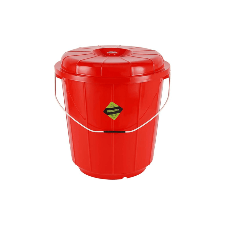 13L Plastic Bucket With Lid - Multi - Purpose Utility Bucket - Souk Al RasHousehold