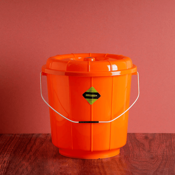 13L Plastic Bucket With Lid - Multi - Purpose Utility Bucket - Souk Al RasHousehold