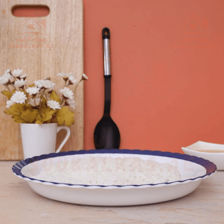 16 cm Round Deep Plate White/Blue - Souk Al RasPlates & Bowls