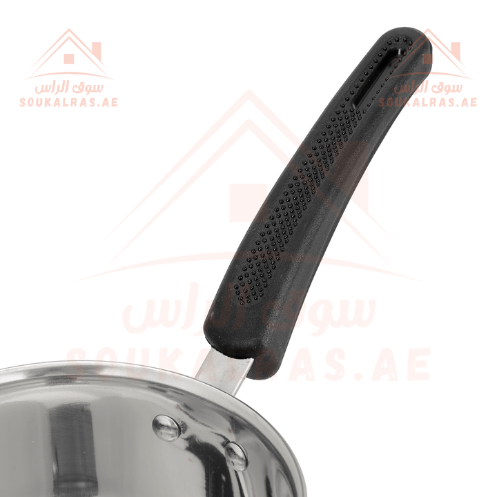 16cm Sauce Pan with Glass Lid, Cookware - PTFE & PFOA Free|Stainless Steel. - Souk Al RasPots & Pans