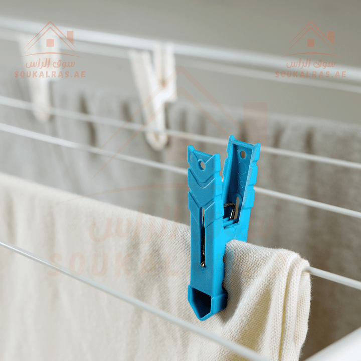 18 Pcs Plastic Cloth Clip Set - Reusable & Attractive Clothes Pins - Souk Al RasHousehold