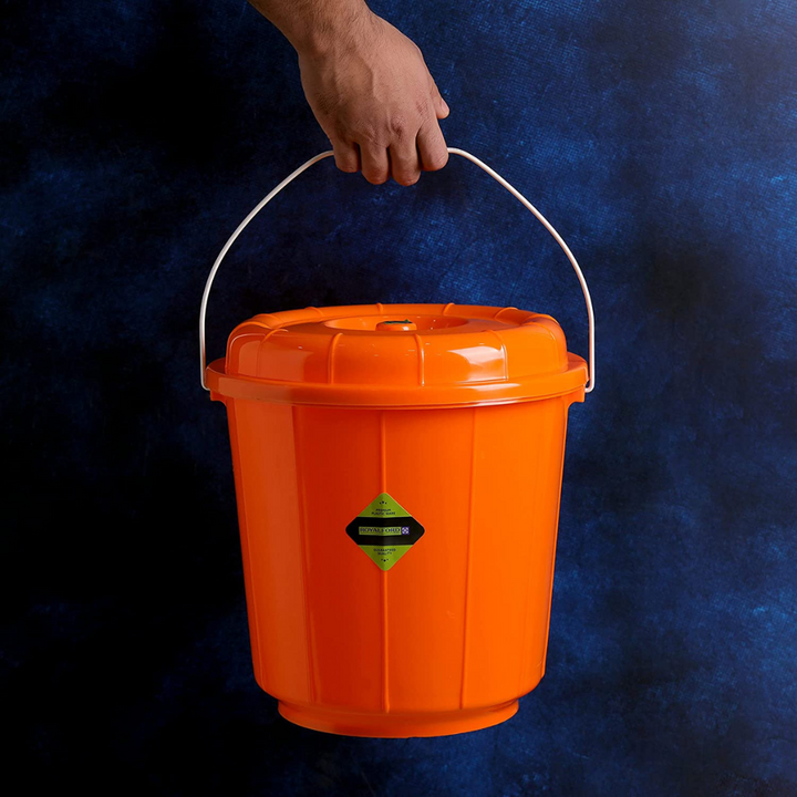 13L Plastic Bucket With Lid - Multi-Purpose Utility Bucket