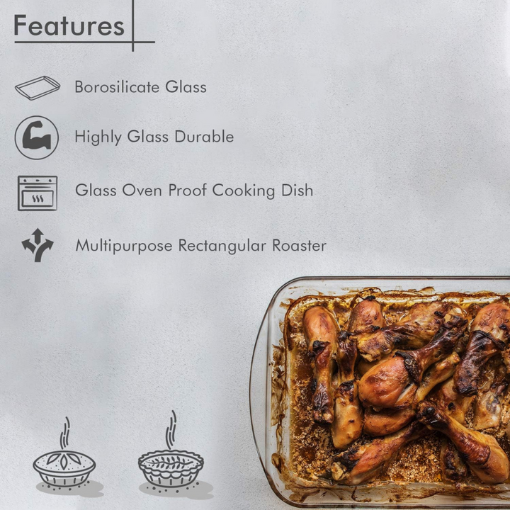 2.2 Litre Glass Baking Dish - High-Quality Bakeware