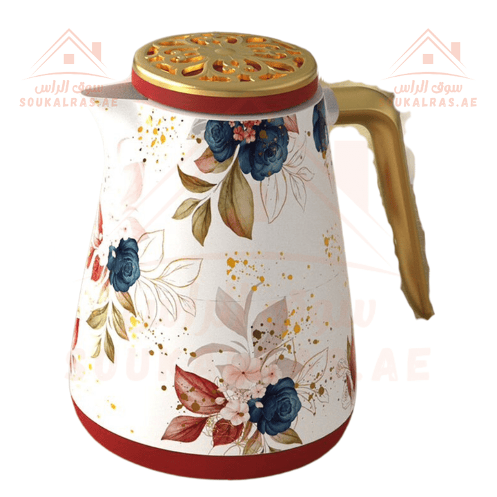1L Legend Dallah Vacuum Flask | Keeps Heat for 12 Hours |3 - Year Warranty | ESMA Certified Pink Glass - Souk Al RasVaccum Flasks - Dallah