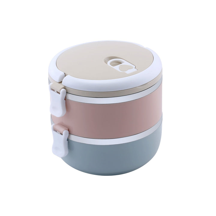 2-Layer Round Lunch Box 1400ml