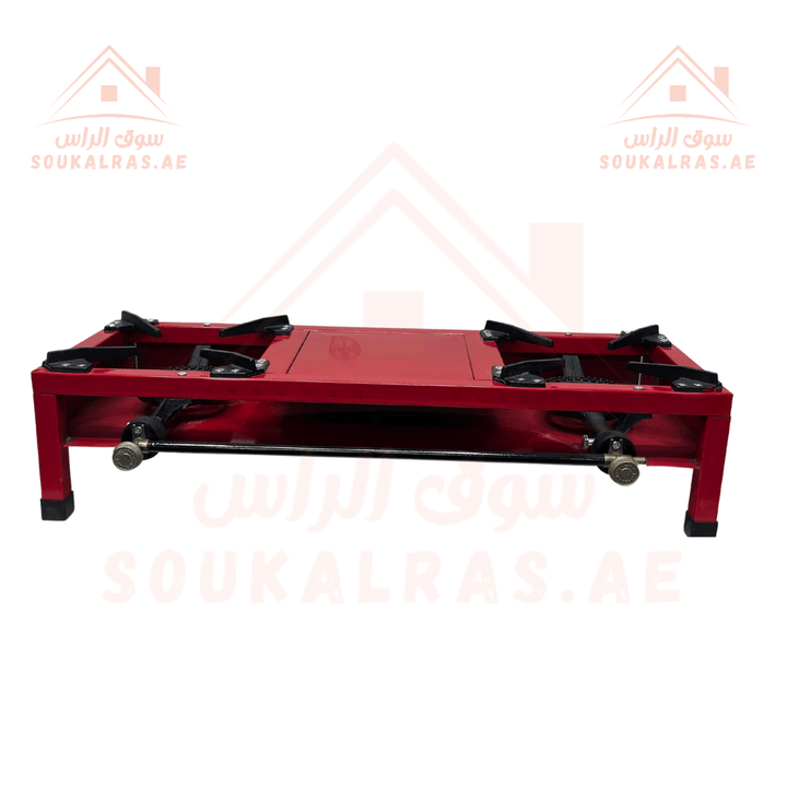 2 - Burner Gas Stove, Red - Big,Compact and Portable,high - quality - Souk Al RasCamping Tools