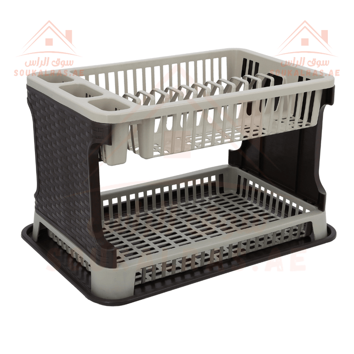 2 - Layer Dish Drainer with Drain Board - Souk Al Ras