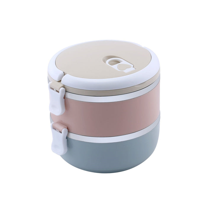 2 - Layer Round Lunch Box 1400ml - Souk Al RasFood Storage Containers