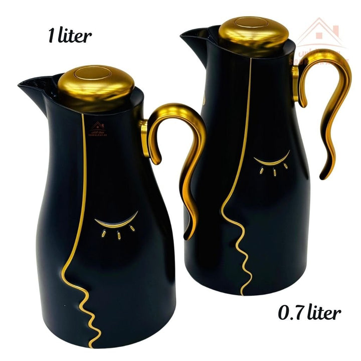 2 - Piece Vacuum Flask Set | 0.7L & 1.0L | Elegant Face Design | Keeps Drinks Hot & Cold for Hours - Souk Al Ras