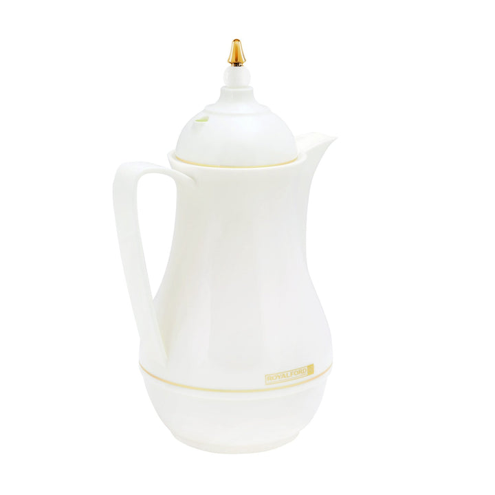 2 Pieces White Pearl Laila Flask - Hot/Cold Beverage Flask 1L - Souk Al RasVacuum Flasks and Thermos