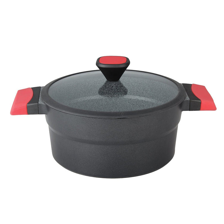 20CM Black Die Cast Aluminium Casserole - Non - Stick Coated Casserole - Souk Al RasPots & Pans