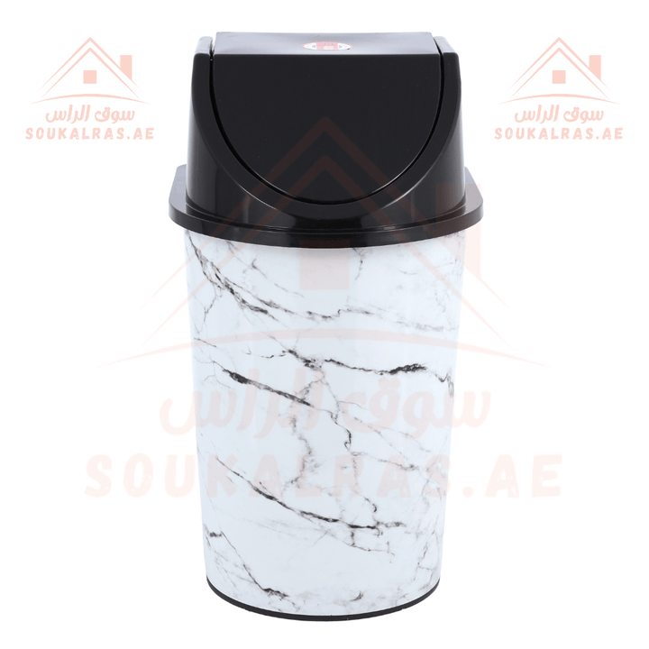 20L Plastic Dust Bin with Lid - Wet/Dry Garbage Bin - Souk Al RasHousehold Cleaning Supplies