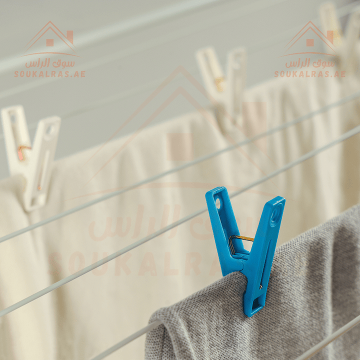 24 Pcs Plastic Cloth Clip Set - Reusable & Attractive Clothes Pins - Souk Al RasHousehold