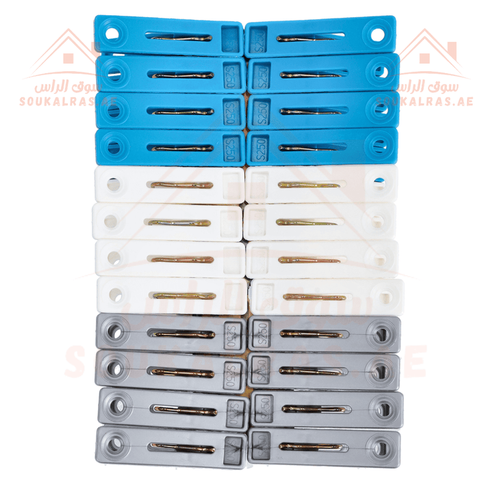 24 Pcs Plastic Cloth Clip Set - Reusable & Attractive Clothes Pins - Souk Al RasHousehold