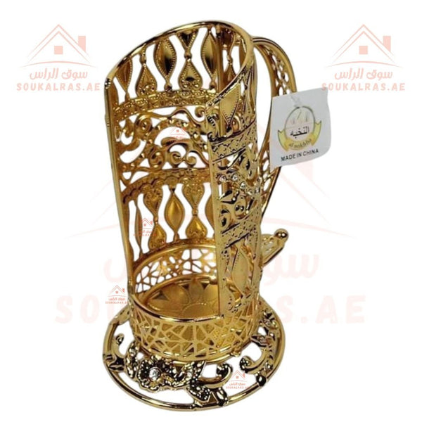 24 - Piece Gold - Plated Arabic Coffee Cup Holder | Elegant Gahwa Stand | Great Gift Choice - Souk Al Ras