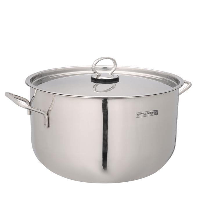 24cm Stainless Steel Casserole with Lid - Thick Base - Souk Al RasCookware