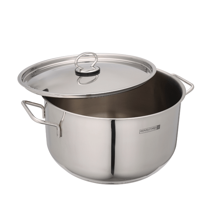 24cm Stainless Steel Casserole with Lid - Thick Base - Souk Al RasCookware