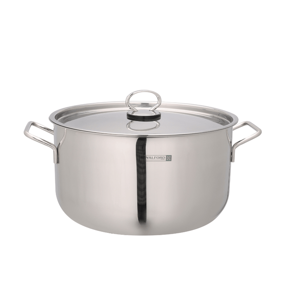 24cm Stainless Steel Casserole with Lid - Thick Base - Souk Al RasCookware