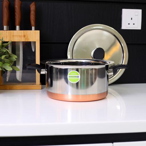 25.5CM Stainless Steel Casserole with Lid - Souk Al RasCookware