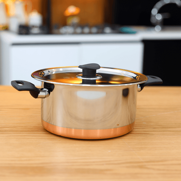 25.5CM Stainless Steel Casserole with Lid - Souk Al RasCookware