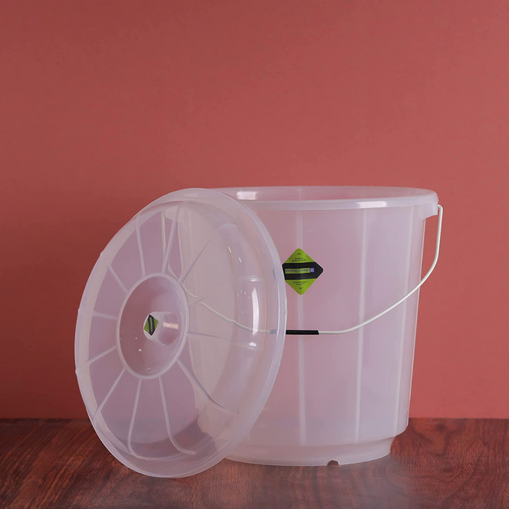 25L Transparent Plastic Bucket With Lid