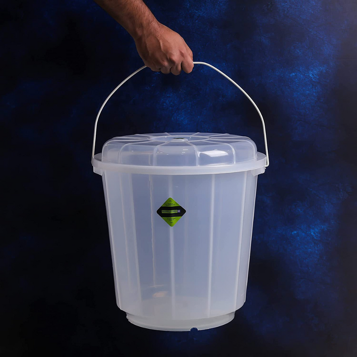 25L Transparent Plastic Bucket With Lid