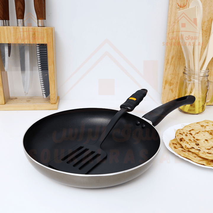 26cm Aluminium Non - Stick Fry Pan with Nylon Turner - Souk Al RasPots and pans