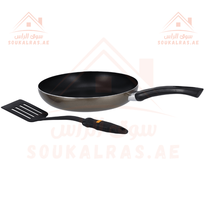 26cm Aluminium Non - Stick Fry Pan with Nylon Turner - Souk Al RasPots and pans