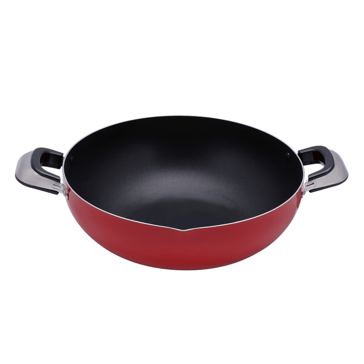 26Cm Kadai Wok Pan - Induction Safe Non - Stick Granite Coating - Souk Al RasPots & Pans