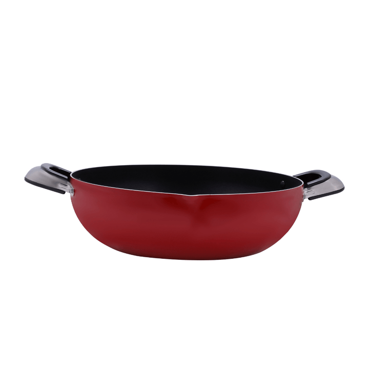 26Cm Kadai Wok Pan - Induction Safe Non - Stick Granite Coating - Souk Al RasPots & Pans