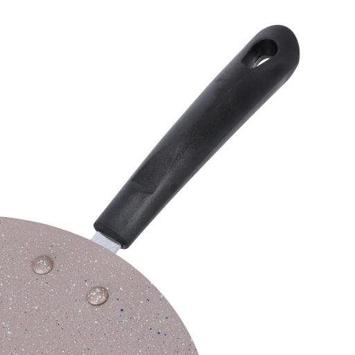 26CM Marble Coated Aluminium Smart Tawa - Black & Beige - Souk Al RasCookware