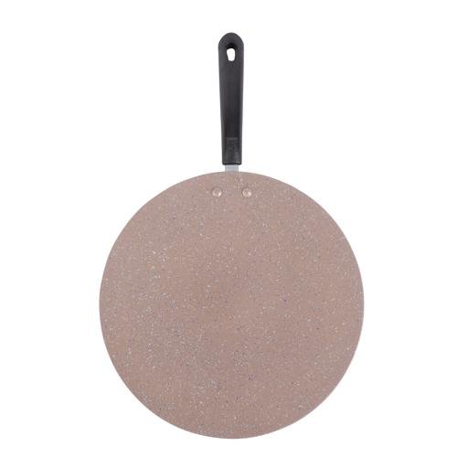 26CM Marble Coated Aluminium Smart Tawa - Black & Beige - Souk Al RasCookware