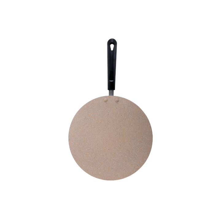 26CM Marble Coated Aluminium Smart Tawa - Black & Beige - Souk Al RasCookware