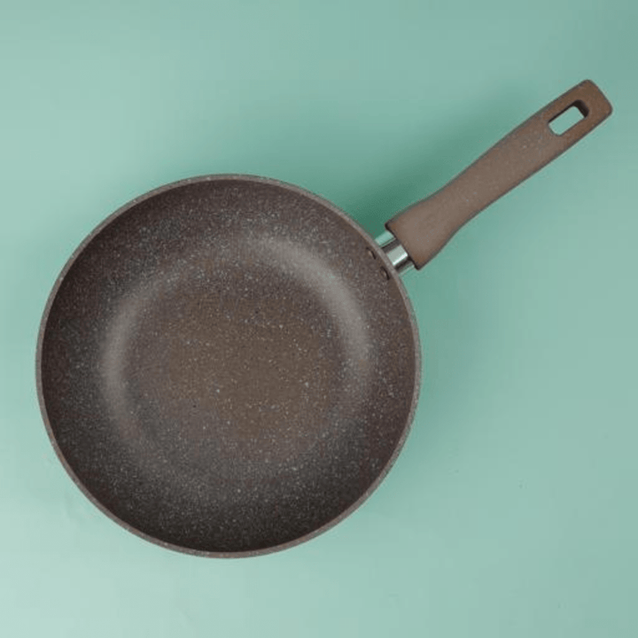 26cm Smart Wok Pan with Durable Marble Coating - High - Quality Forged Aluminium Construction - Souk Al RasPots & Pans