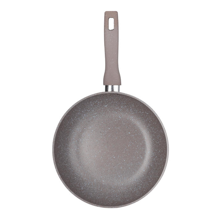 26cm Smart Wok Pan with Durable Marble Coating - High - Quality Forged Aluminium Construction - Souk Al RasPots & Pans