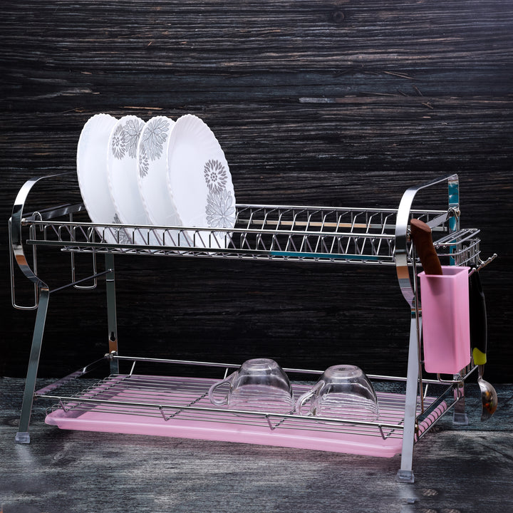 Royalford 2 Layer Plastic Dish Rack