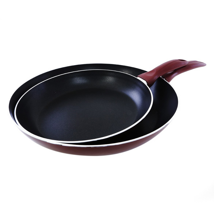 2Pcs Aluminium Fry Pan 28 & 22Cm - Non-Stick Fry Pan