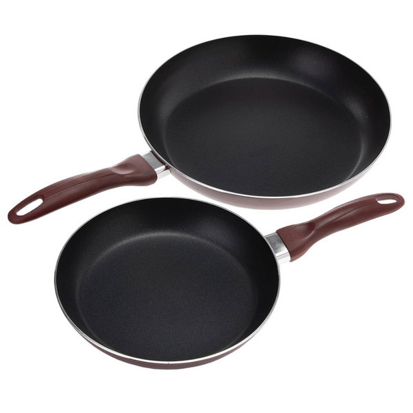 2Pcs Aluminium Fry Pan 28 & 22Cm - Non-Stick Fry Pan