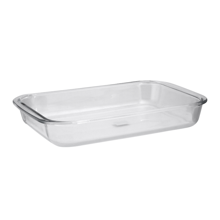 2 Piece Glass Oblong Baking Dish Set - Clear 2.2 & 1 Litre